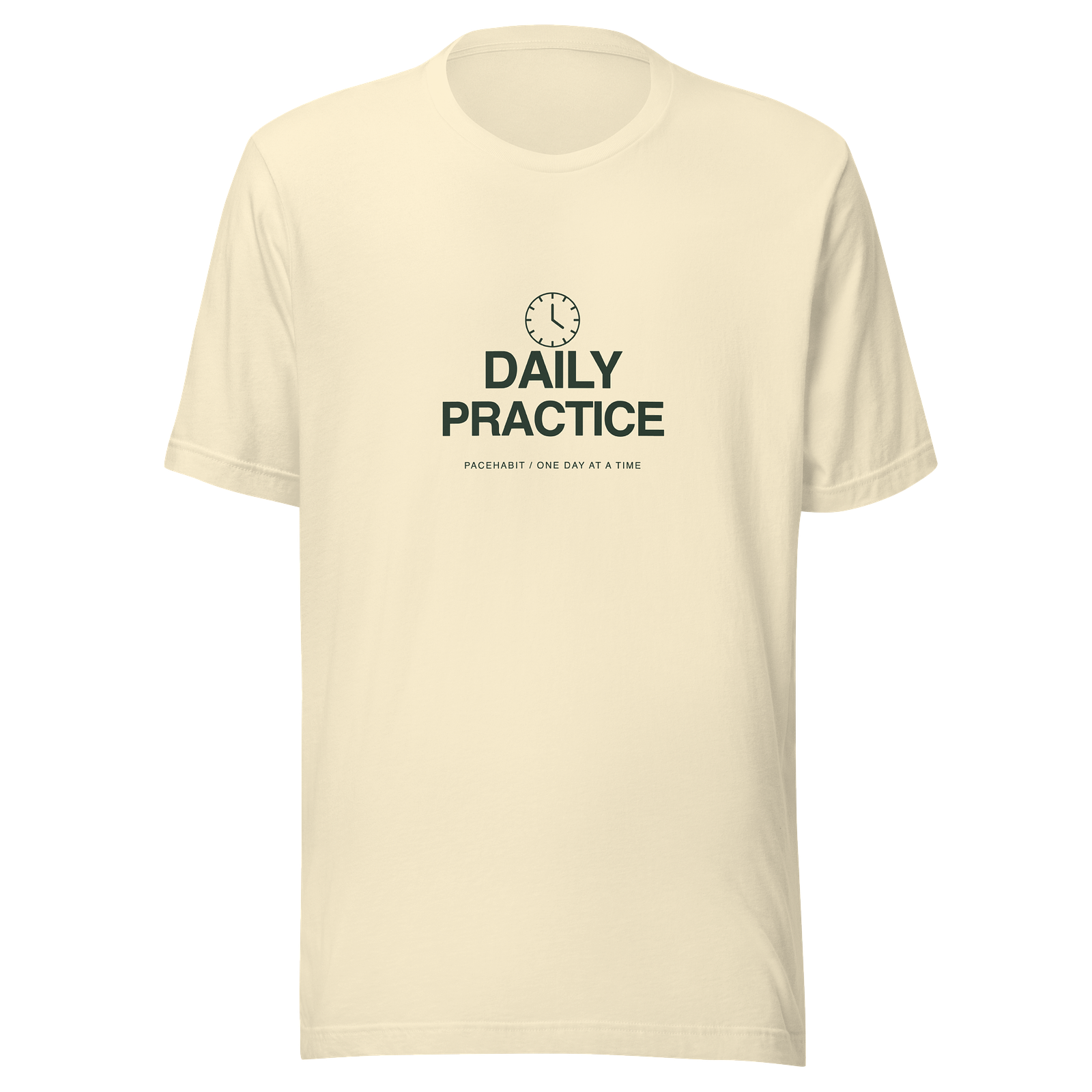 Daily Practice Tee — front studio view