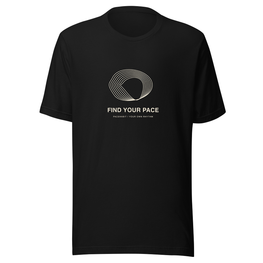Find Your Pace Tee — front studio view