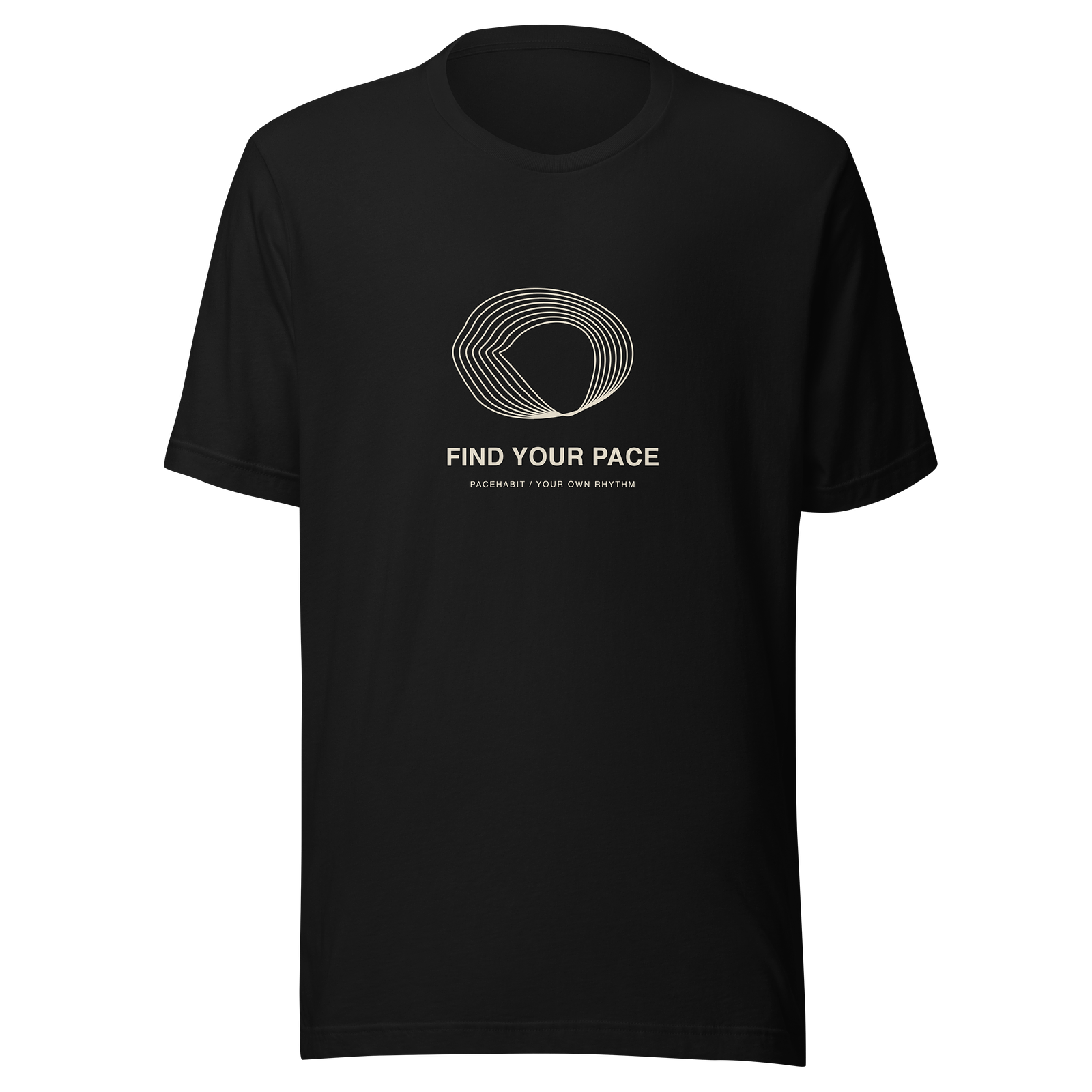 Find Your Pace Tee — front studio view