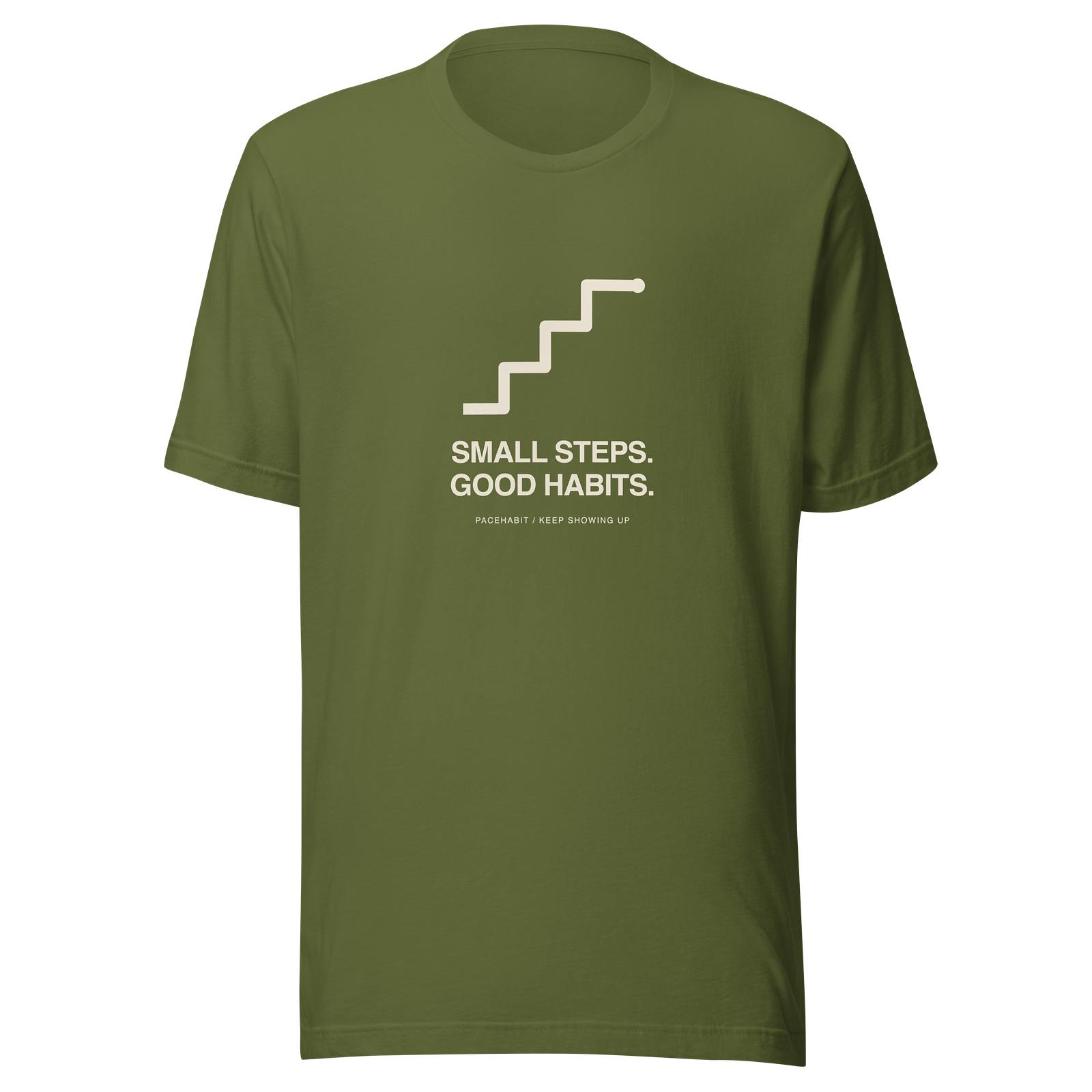 Small Steps Tee — front studio view